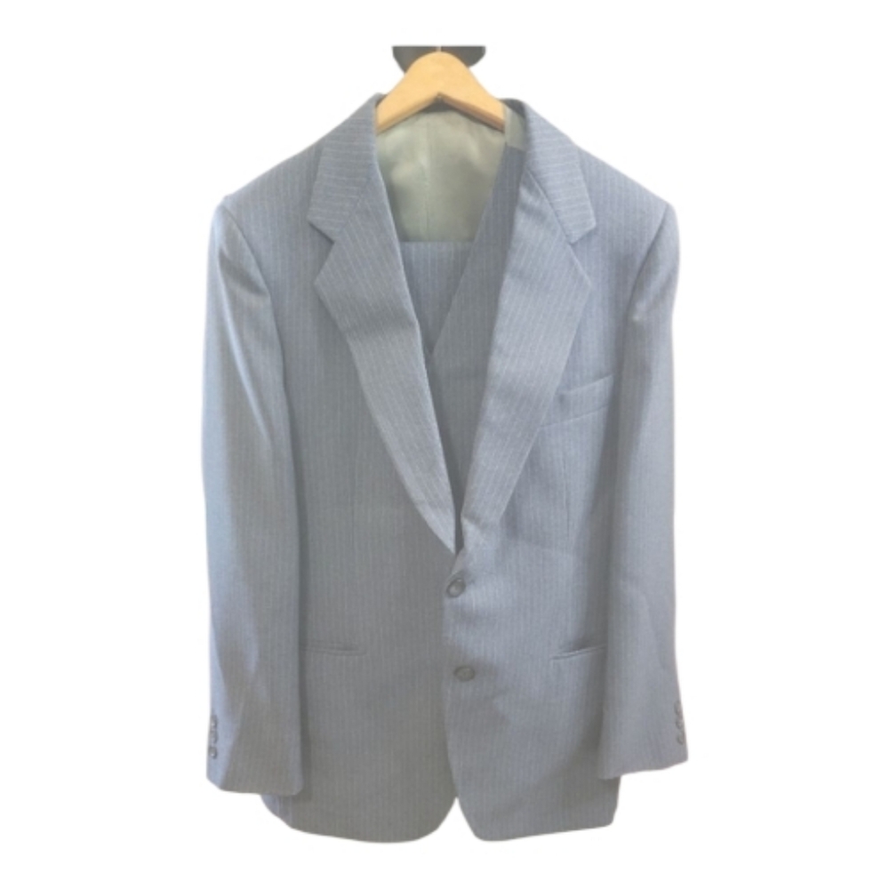 Classic Blue Pinstripe Men's Blazer Richman Brothers 3 Piece Suit  Vintage